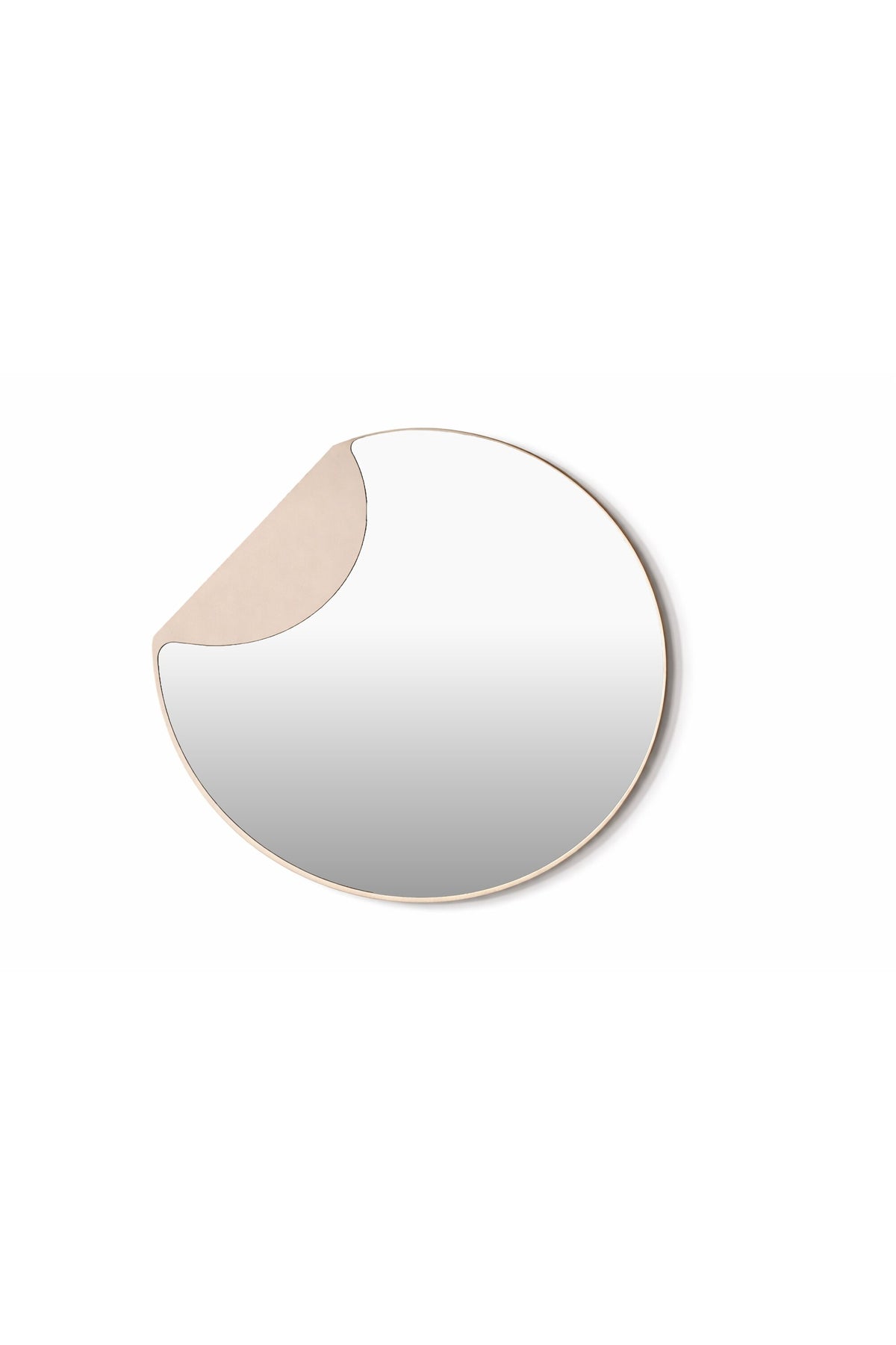 Mui spegel beige i klarglas