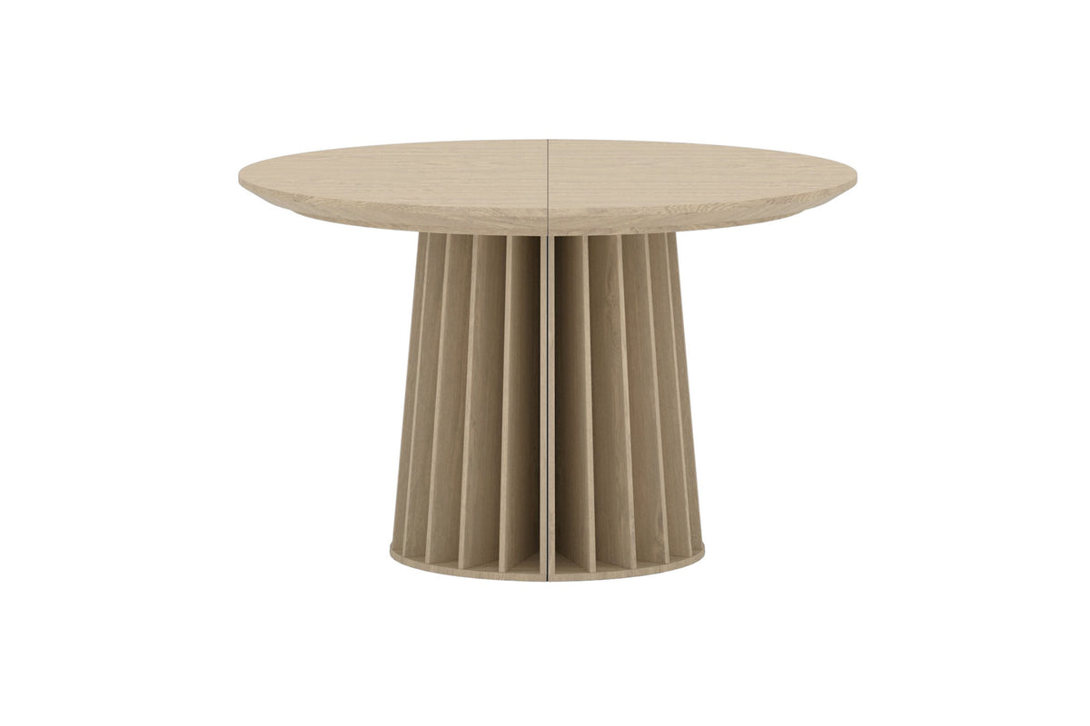 Dope runt matbord naturfärgad MDF med 3D-papperslaminat