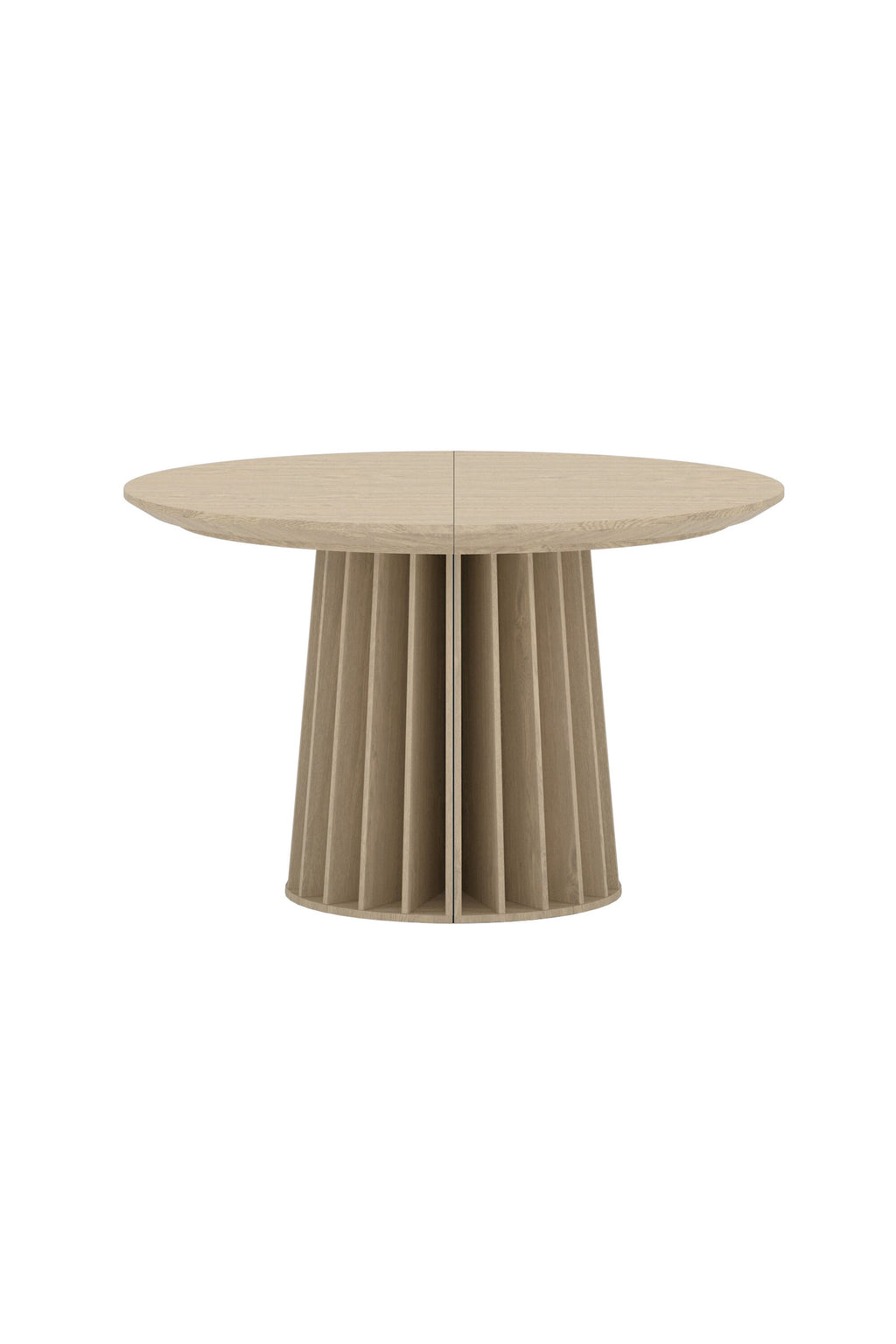 Dope runt matbord naturfärgad MDF med 3D-papperslaminat