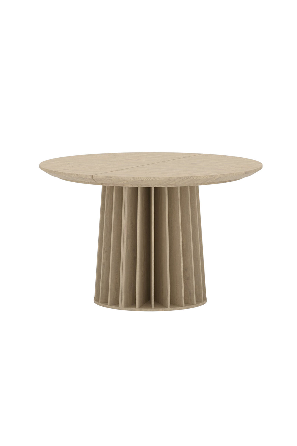 Dope runt matbord naturfärgad MDF med 3D-papperslaminat