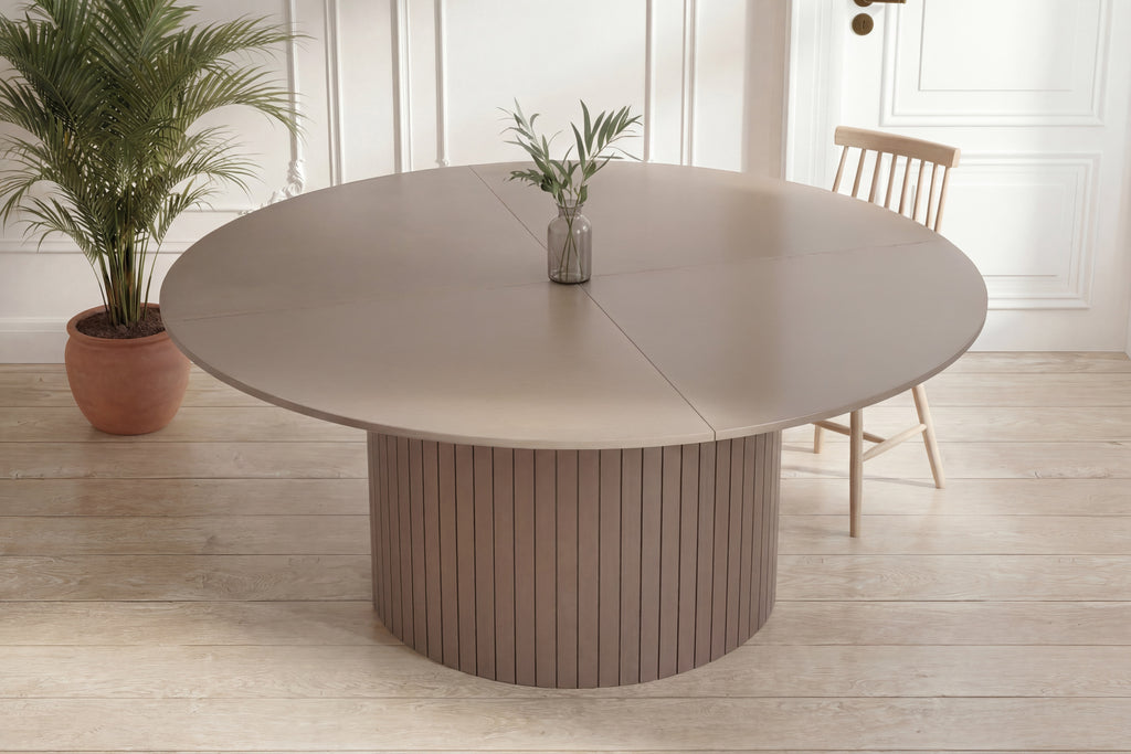 Härön runt matbord Ø180 cm brunt MDF