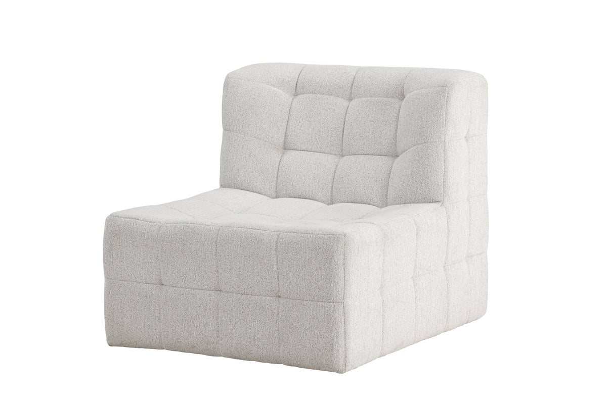 Malou fåtölj beige tyg med metallstomme