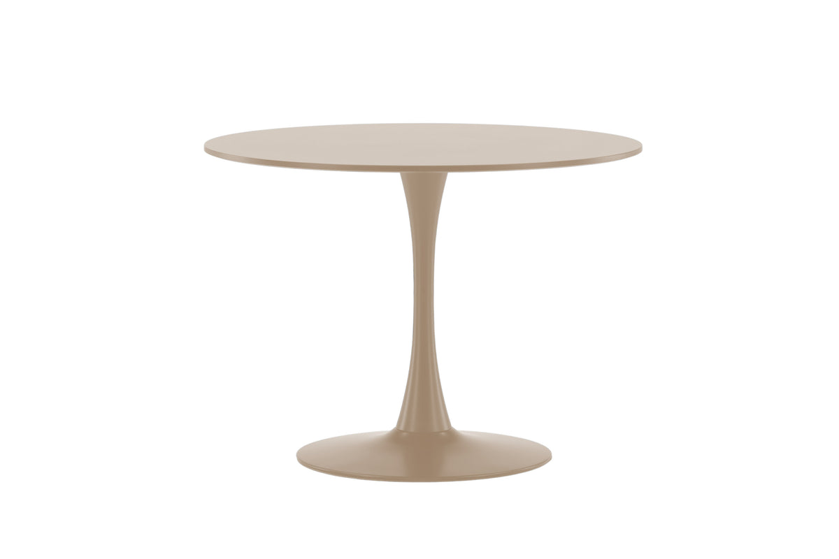 Glade runt matbord Ø100x75 cm beige MDF och stål