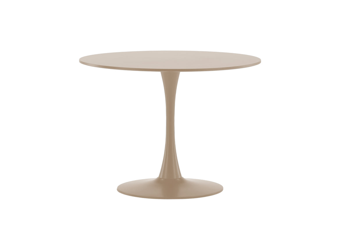 Glade runt matbord Ø100x75 cm beige MDF och stål