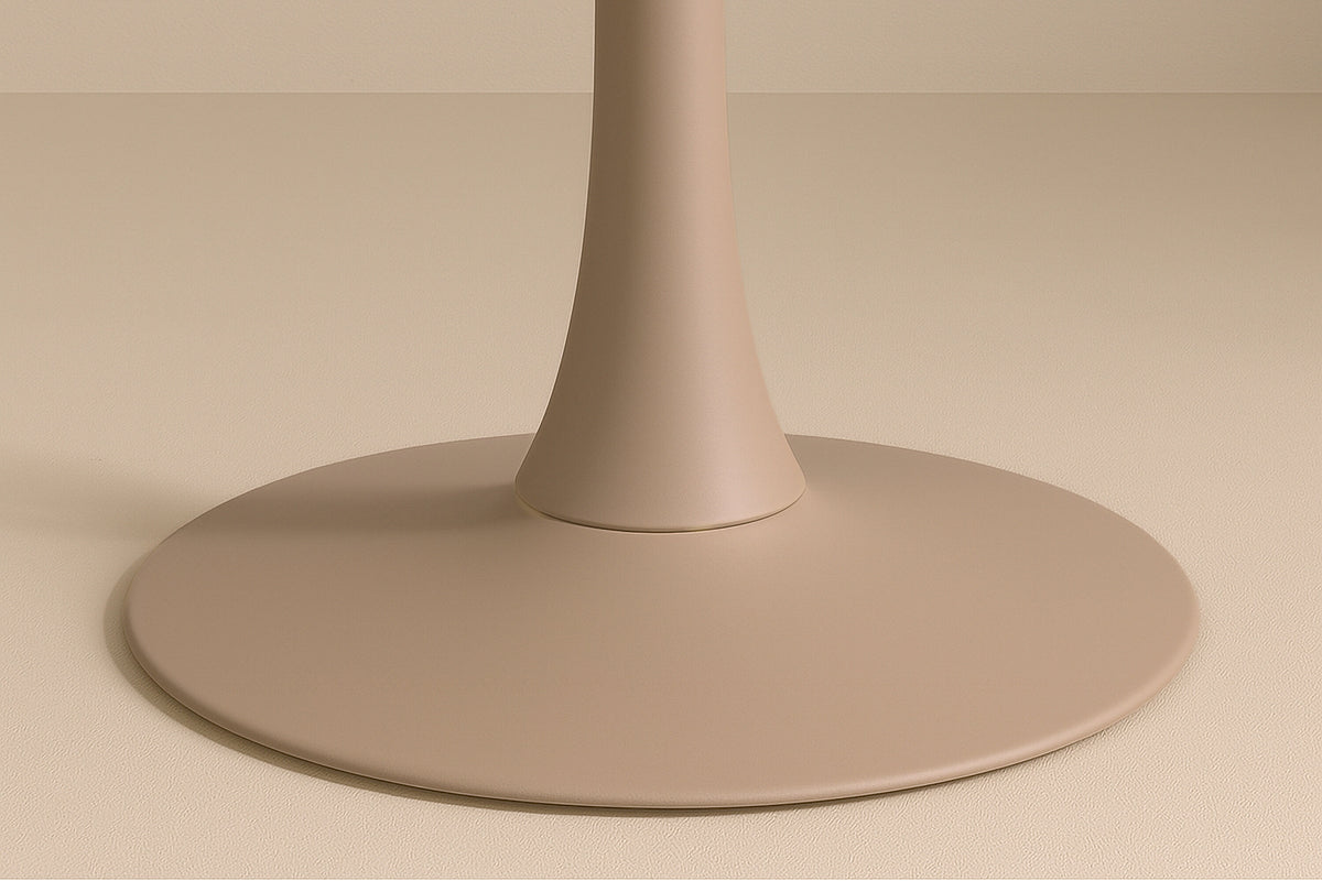 Glade runt matbord Ø100x75 cm beige MDF och stål
