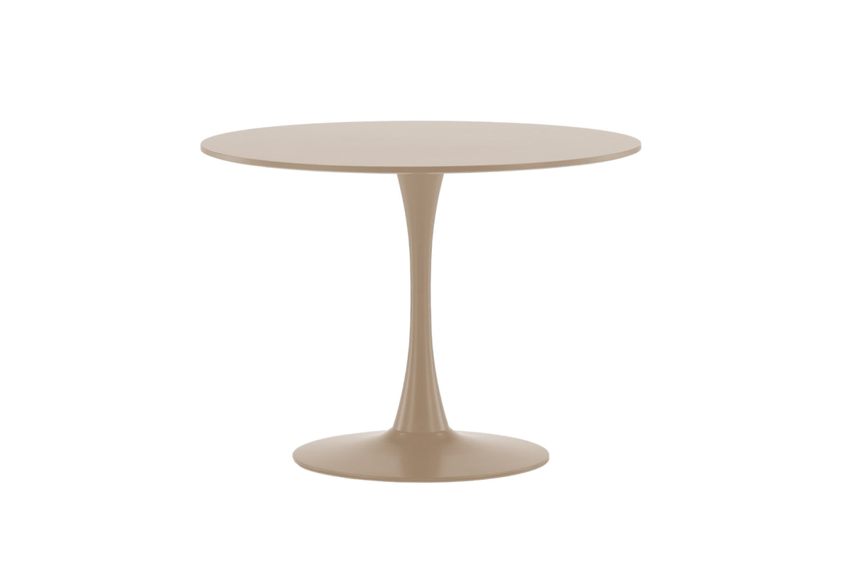 Glade runt matbord Ø100x75 cm beige MDF och stål
