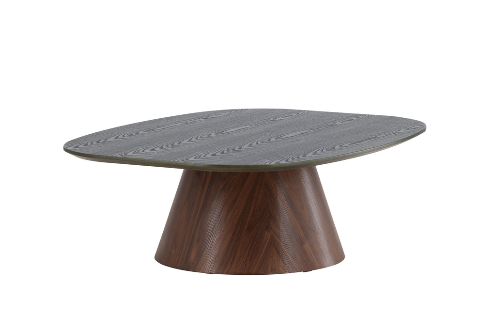 Lanzo soffbord 120x92,5x39 cm mörkgrön skiva och mockabruna ben i MDF med 3D-dekorpapper