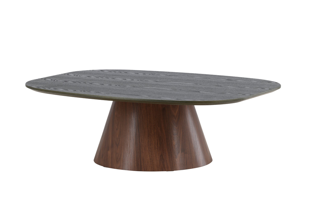 Lanzo soffbord 120x92,5x39 cm mörkgrön skiva och mockabruna ben i MDF med 3D-dekorpapper