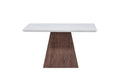 Cael soffbord 80x80x45 cm mockabrun MDF med stenutseende