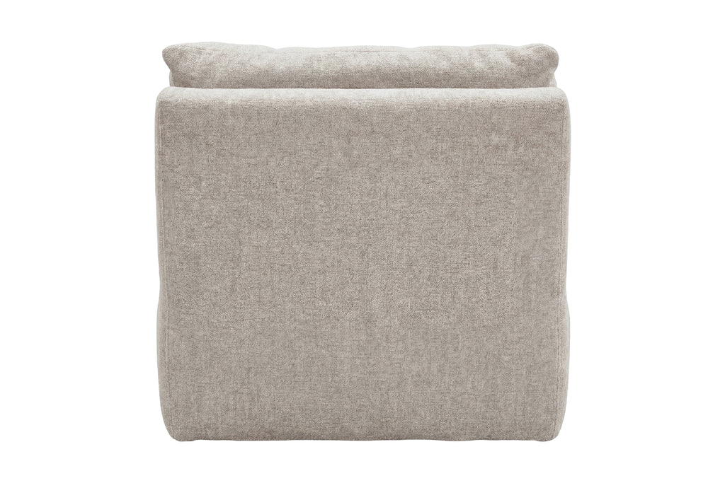 Selar komprimerad vilfåtölj i beige tyg