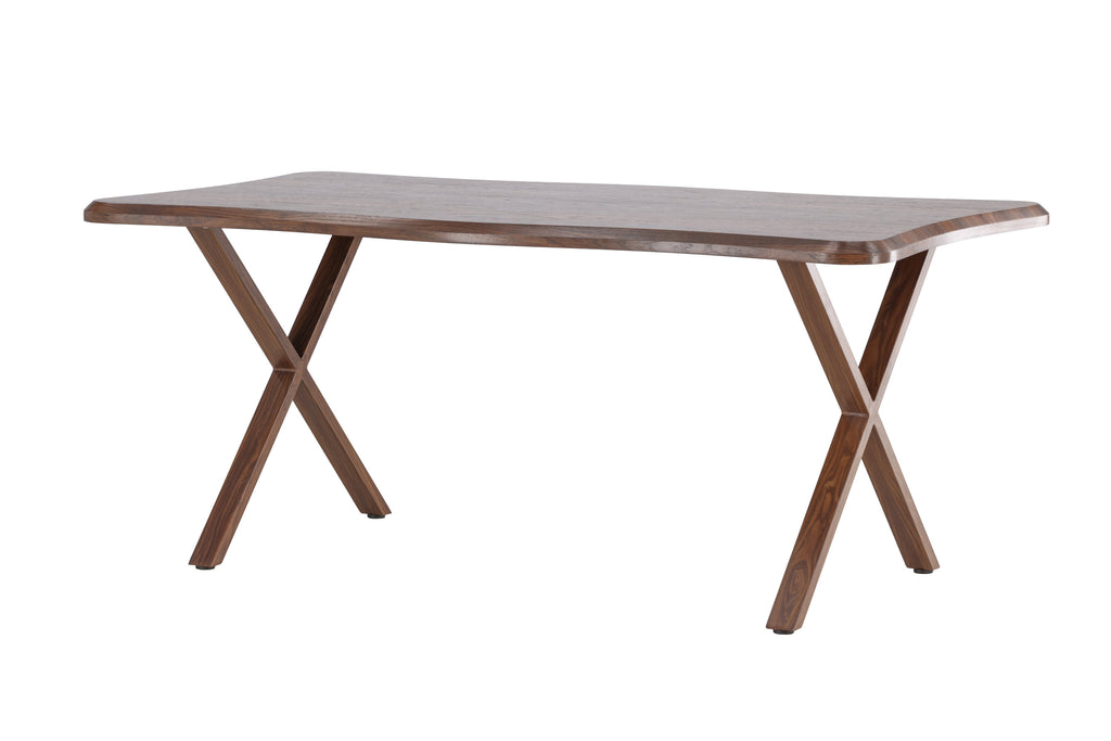 Fiona matbord 180x90x75 cm MDF med valnötsmönstrat 3D-papperslaminat