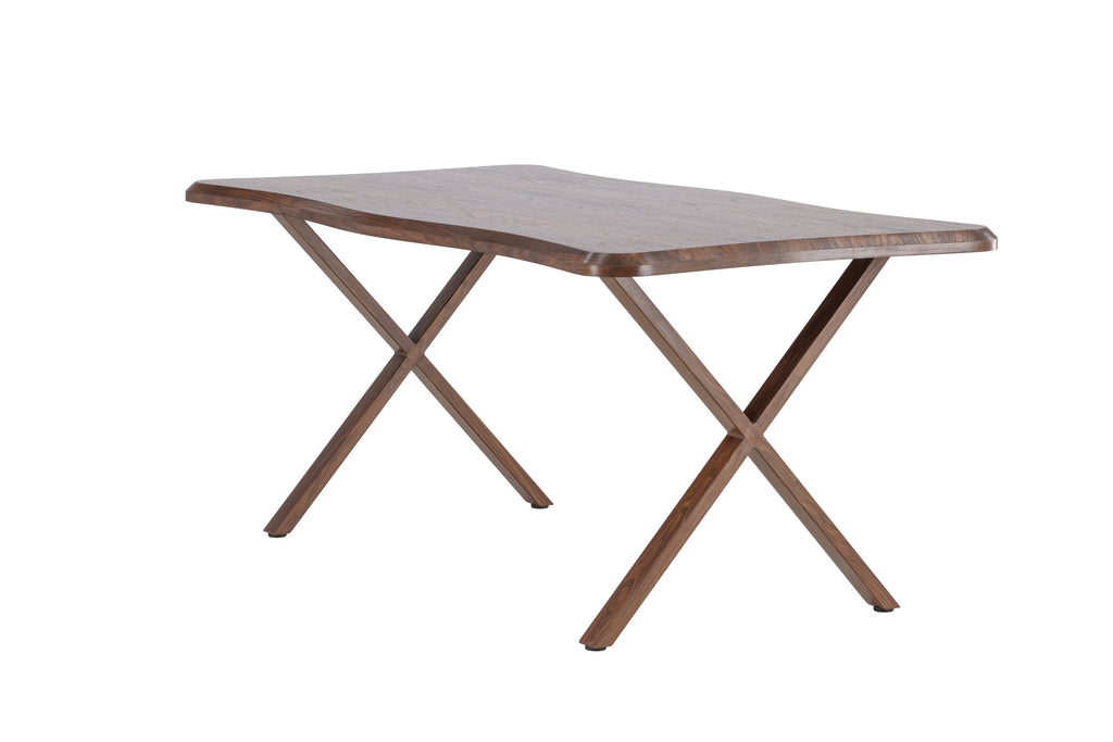 Fiona matbord 180x90x75 cm MDF med valnötsmönstrat 3D-papperslaminat