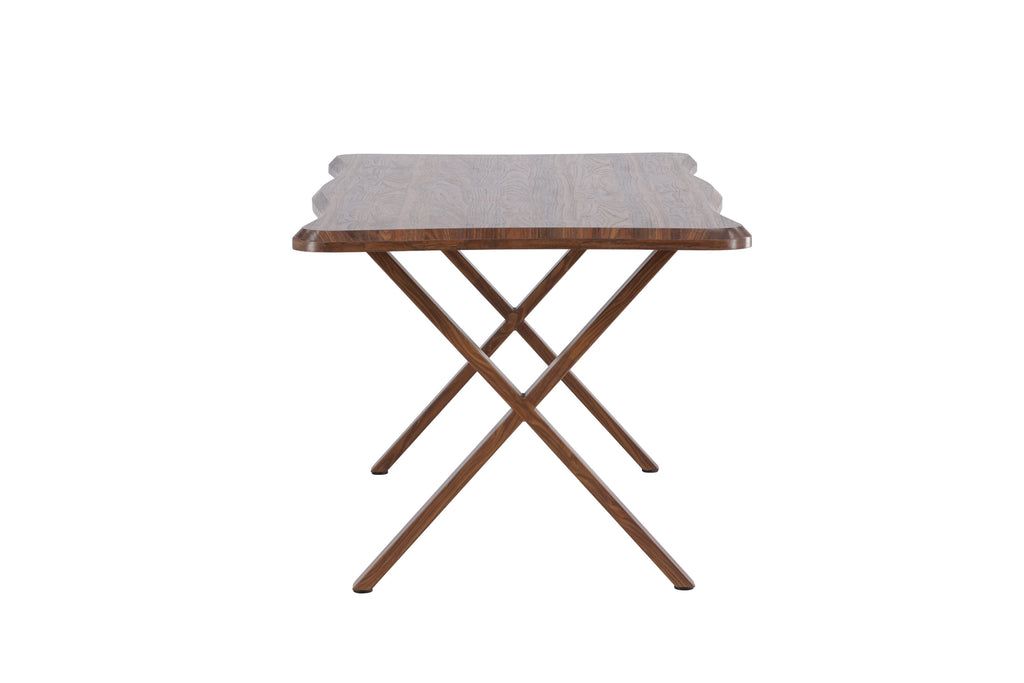 Fiona matbord 180x90x75 cm MDF med valnötsmönstrat 3D-papperslaminat