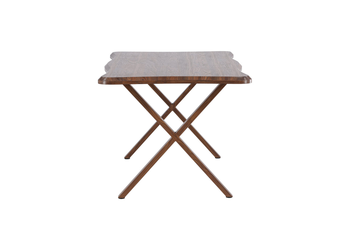 Fiona matbord 180x90x75 cm MDF med valnötsmönstrat 3D-papperslaminat