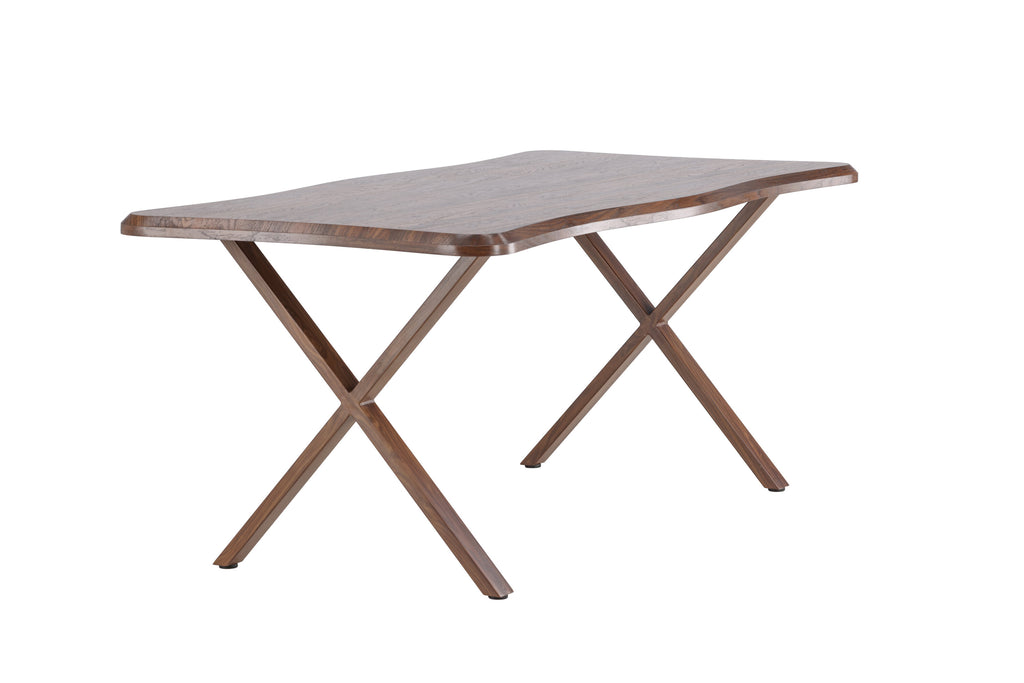 Fiona matbord 180x90x75 cm MDF med valnötsmönstrat 3D-papperslaminat