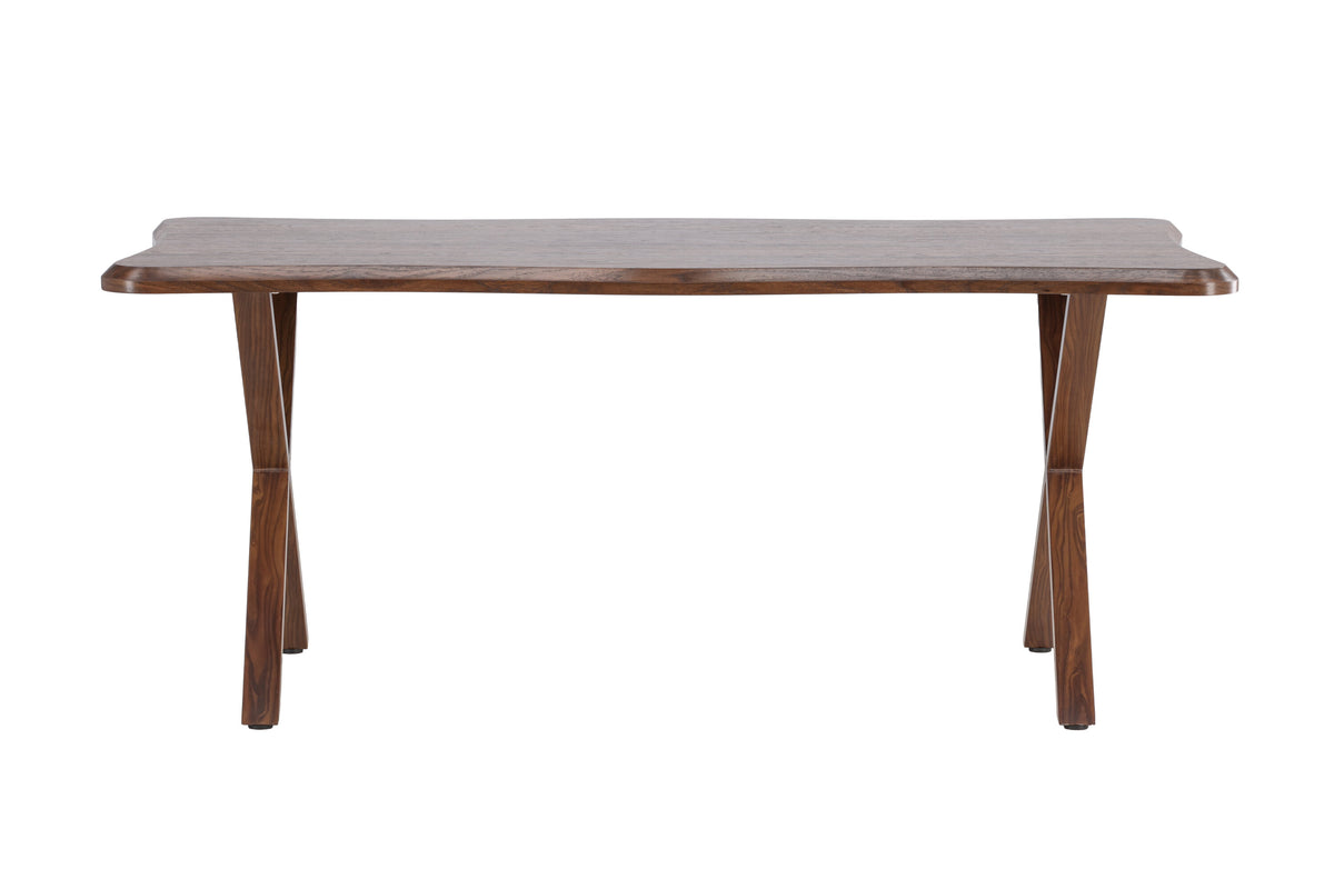 Fiona matbord 180x90x75 cm MDF med valnötsmönstrat 3D-papperslaminat