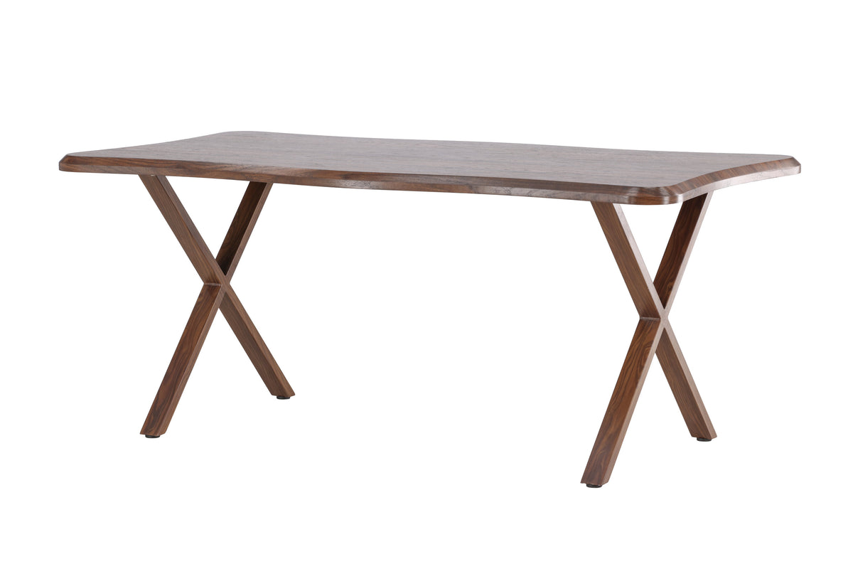 Fiona matbord 180x90x75 cm MDF med valnötsmönstrat 3D-papperslaminat
