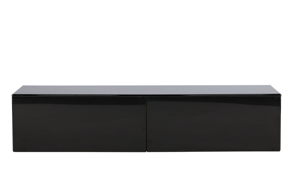 Fristad tv-bänk 160x45x35 cm svart högglansig MDF