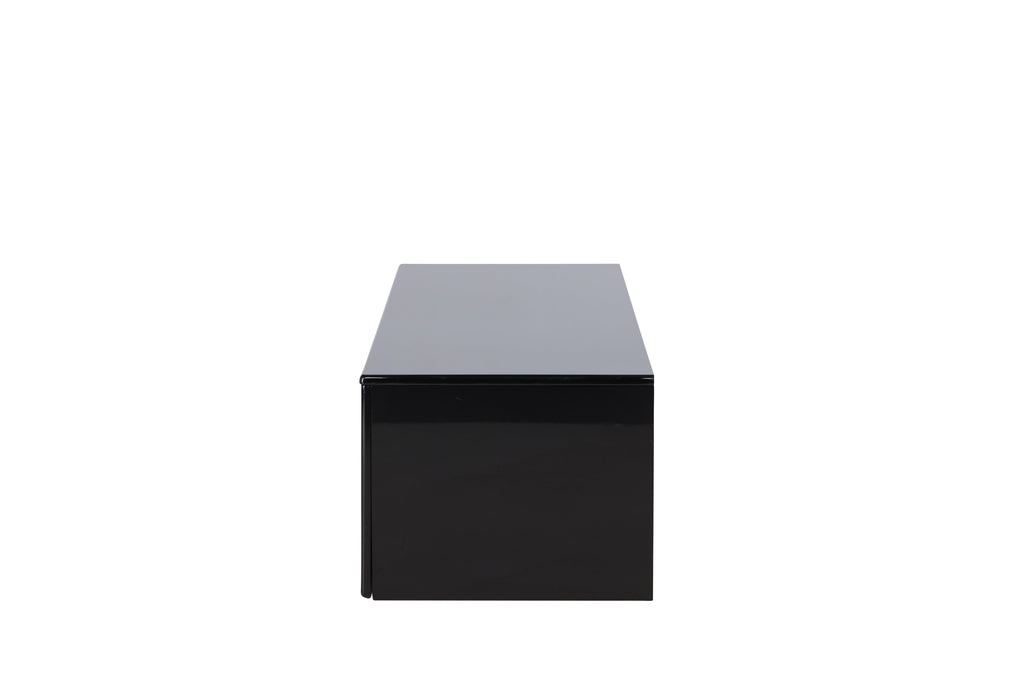Fristad tv-bänk 160x45x35 cm svart högglansig MDF