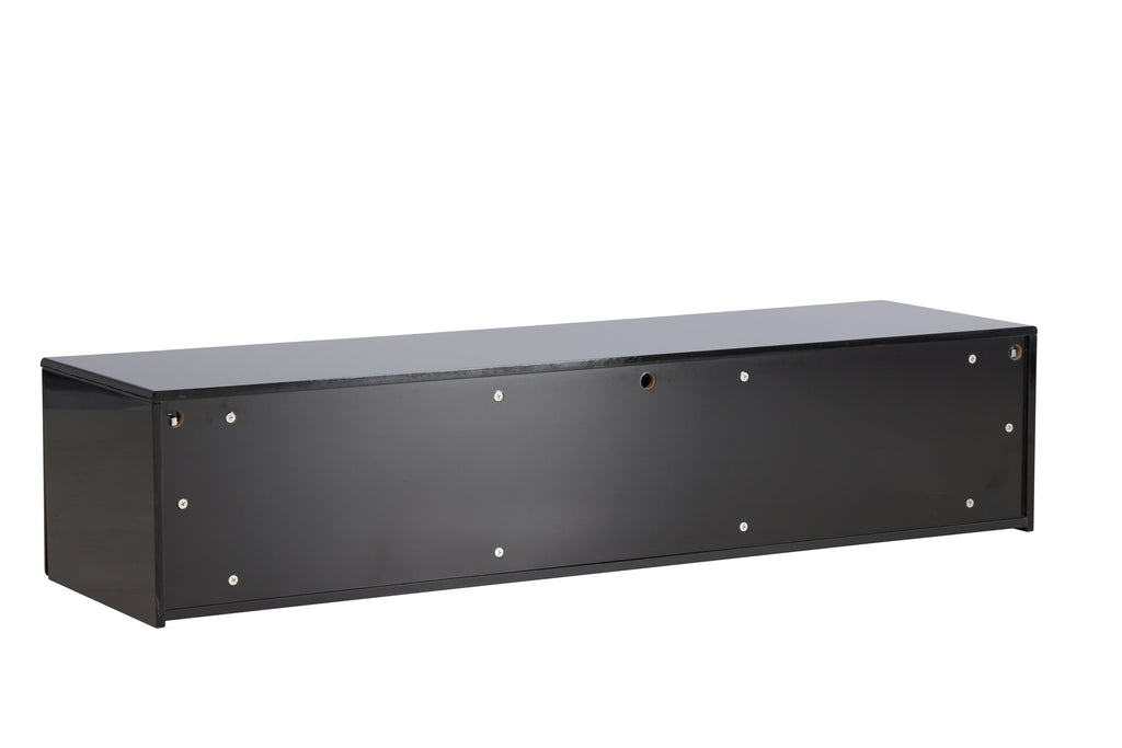 Fristad tv-bänk 160x45x35 cm svart högglansig MDF