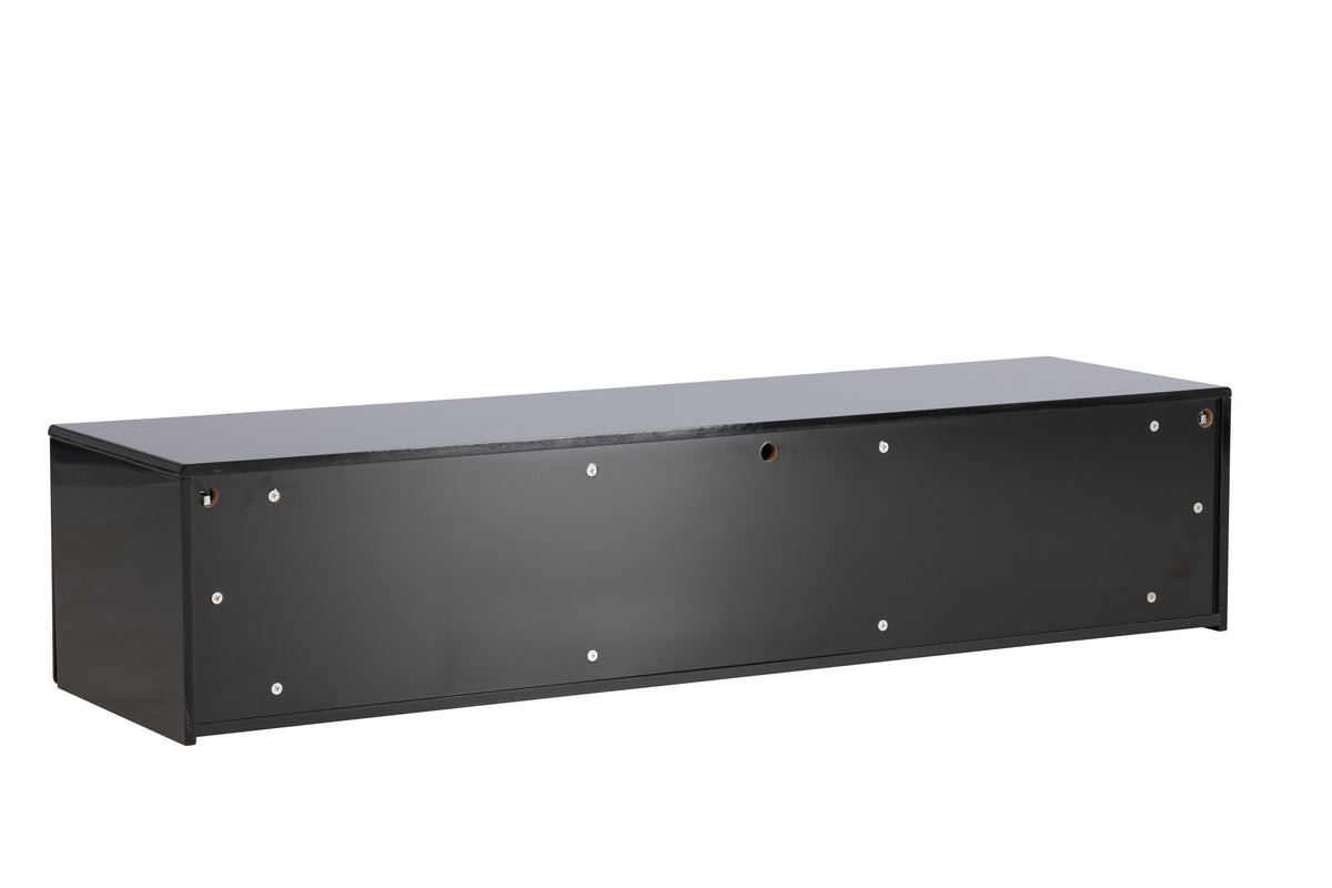 Fristad tv-bänk 160x45x35 cm svart högglansig MDF