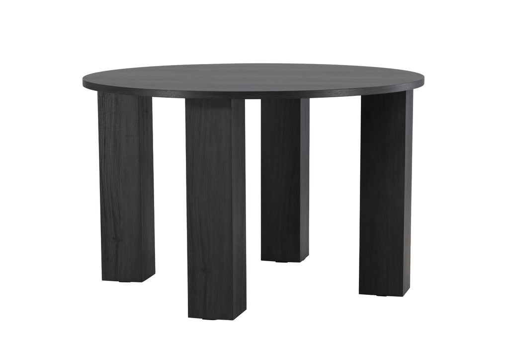 Juno runt matbord Ø120x75 cm svart MDF med papperslaminat