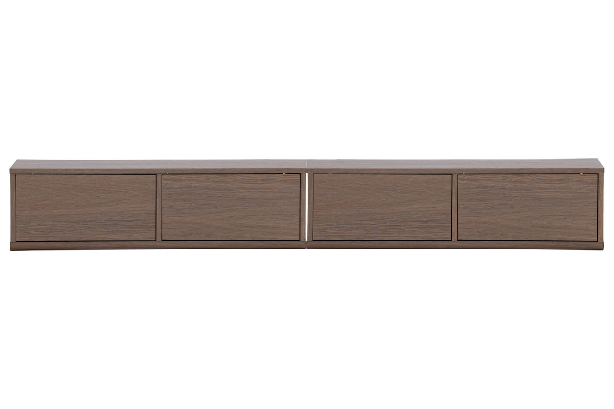 Dragh tv-bänk 100x35x28 cm mockabrun MDF med 3D-papperslaminat