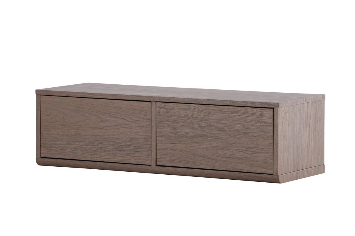 Dragh tv-bänk 100x35x28 cm mockabrun MDF med 3D-papperslaminat