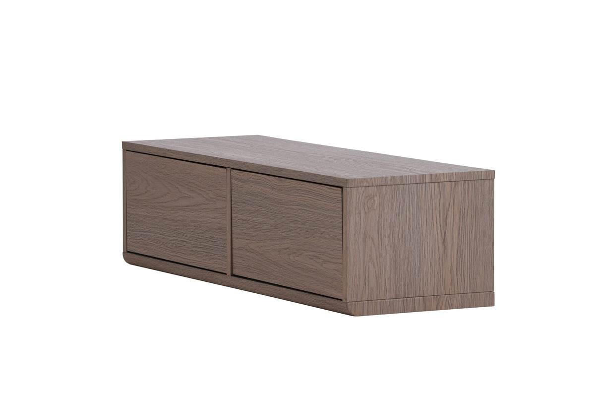 Dragh tv-bänk 100x35x28 cm mockabrun MDF med 3D-papperslaminat