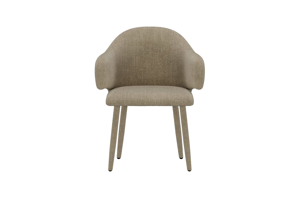 Evelin matstol beige sammet, 2-pack