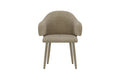 Evelin matstol beige sammet, 2-pack