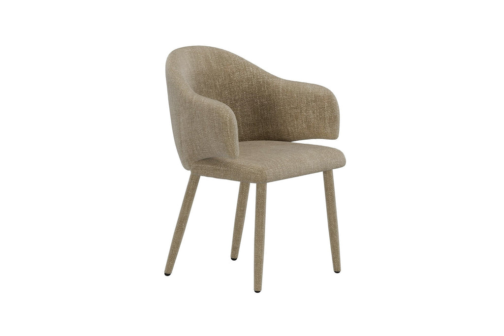 Evelin matstol beige sammet, 2-pack