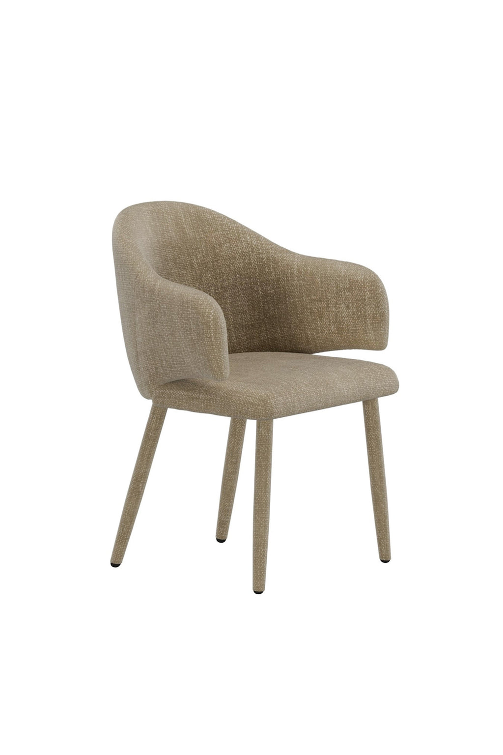 Evelin matstol beige sammet, 2-pack