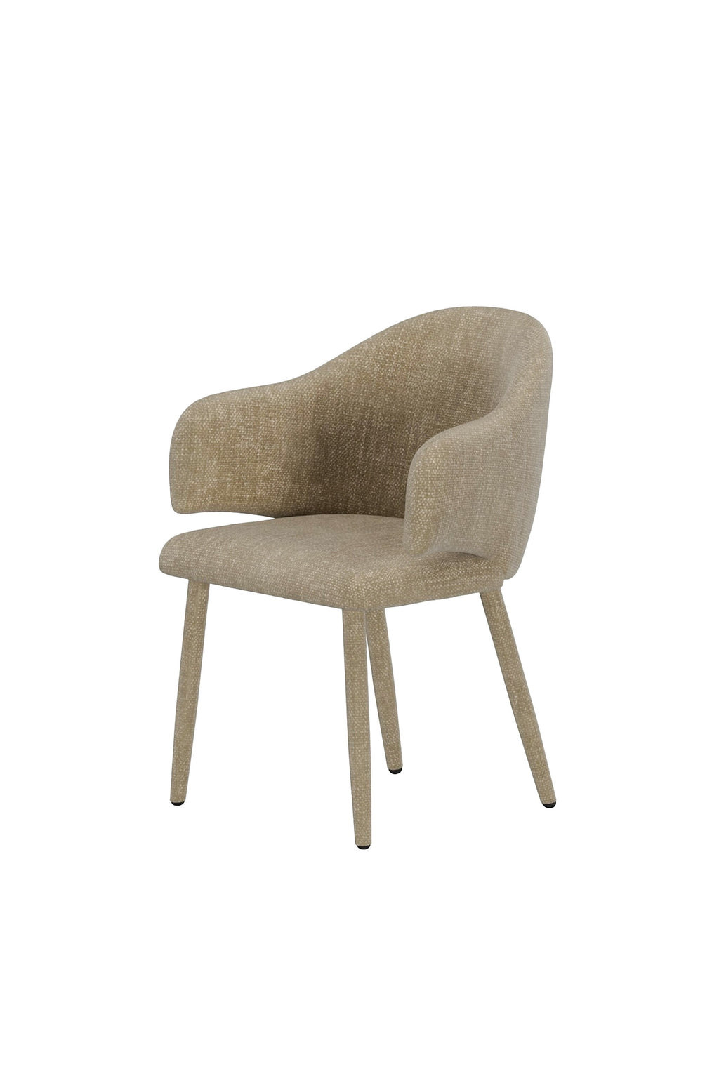 Evelin matstol beige sammet, 2-pack