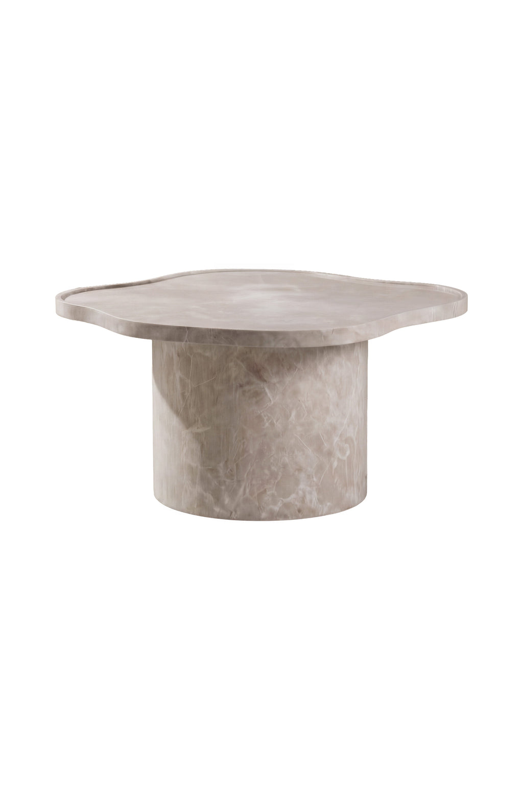 Ilse soffbord beige marmorimitation i MDF med 3D-papperslaminat