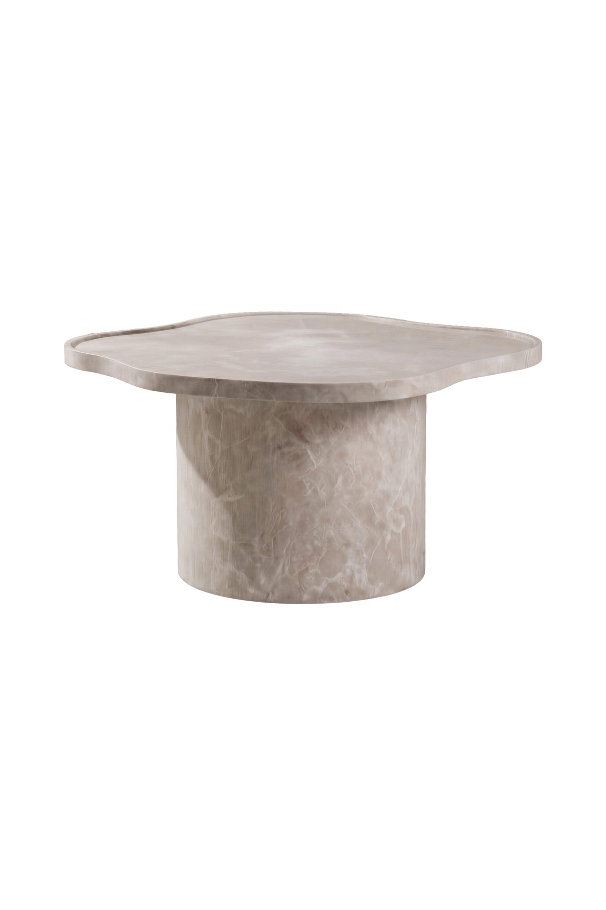 Ilse soffbord beige marmorimitation i MDF med 3D-papperslaminat