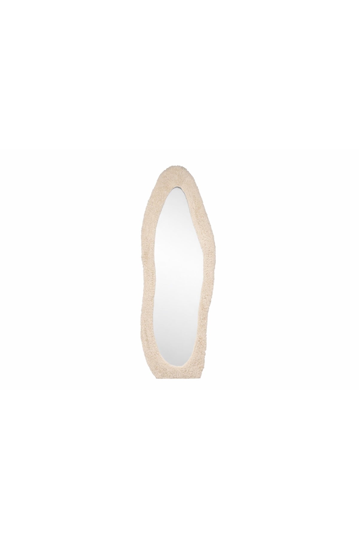 Mirza spegel 193x67 cm beige fuskpäls och glas