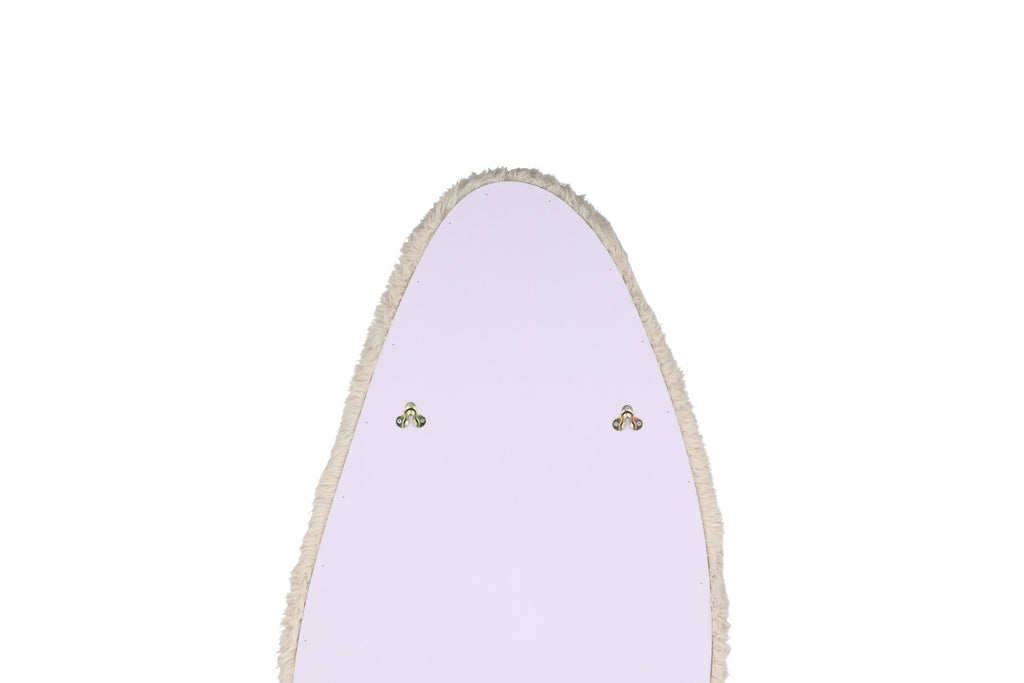 Mirza spegel 193x67 cm beige fuskpäls och glas