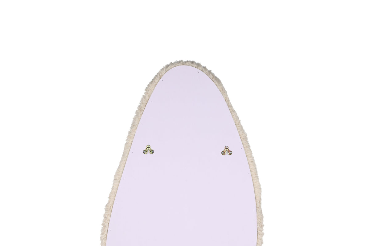 Mirza spegel 193x67 cm beige fuskpäls och glas