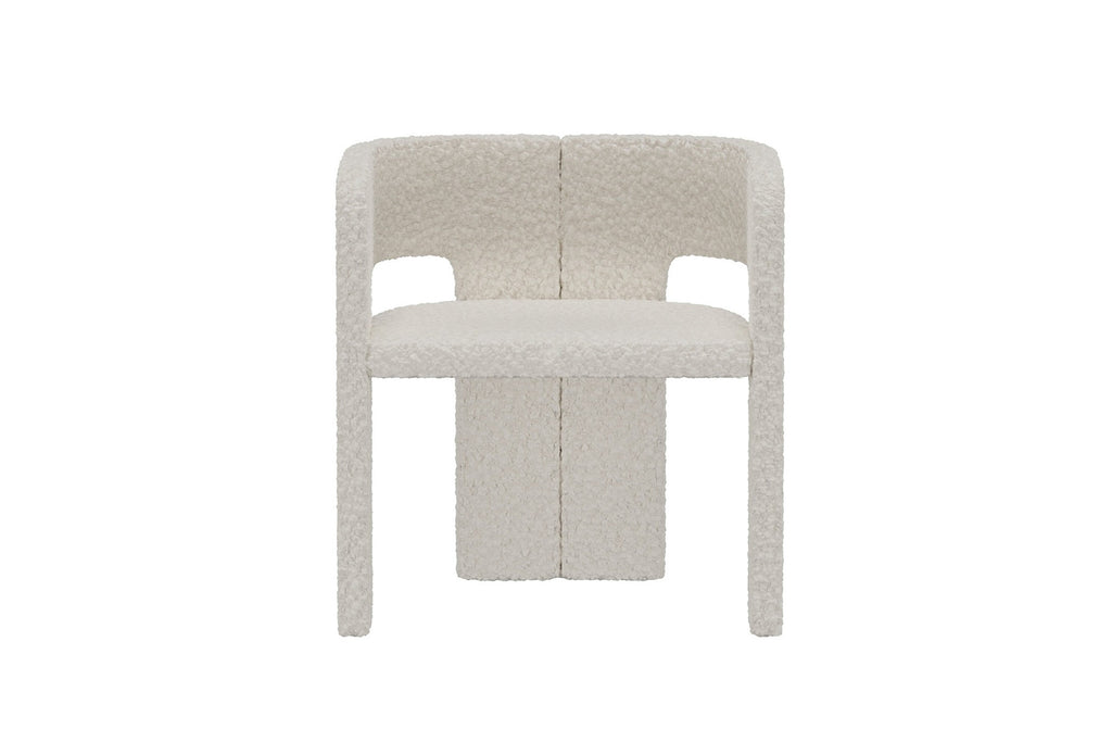 Kristin matstol vit bouclé, 2-pack
