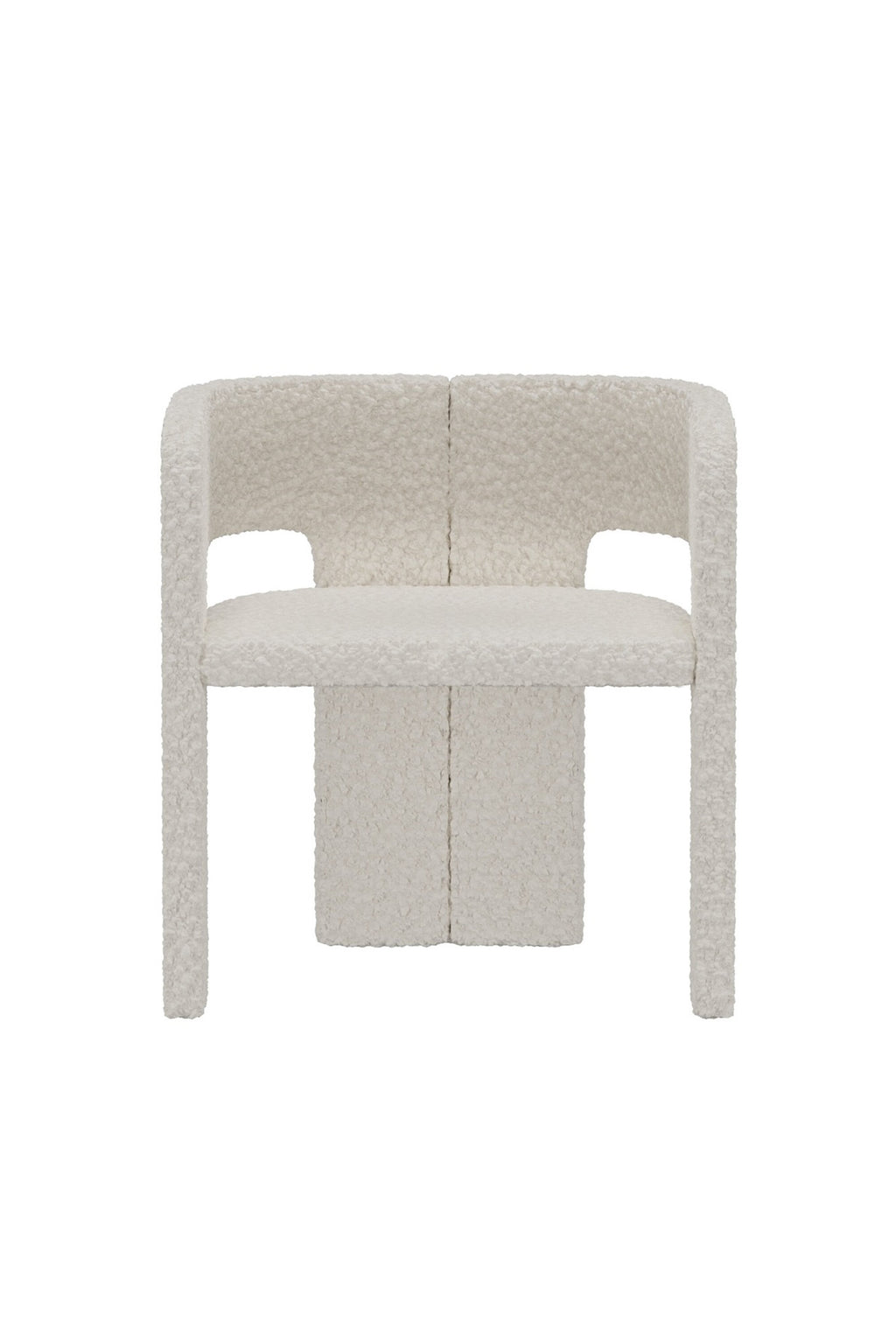 Kristin matstol vit bouclé, 2-pack