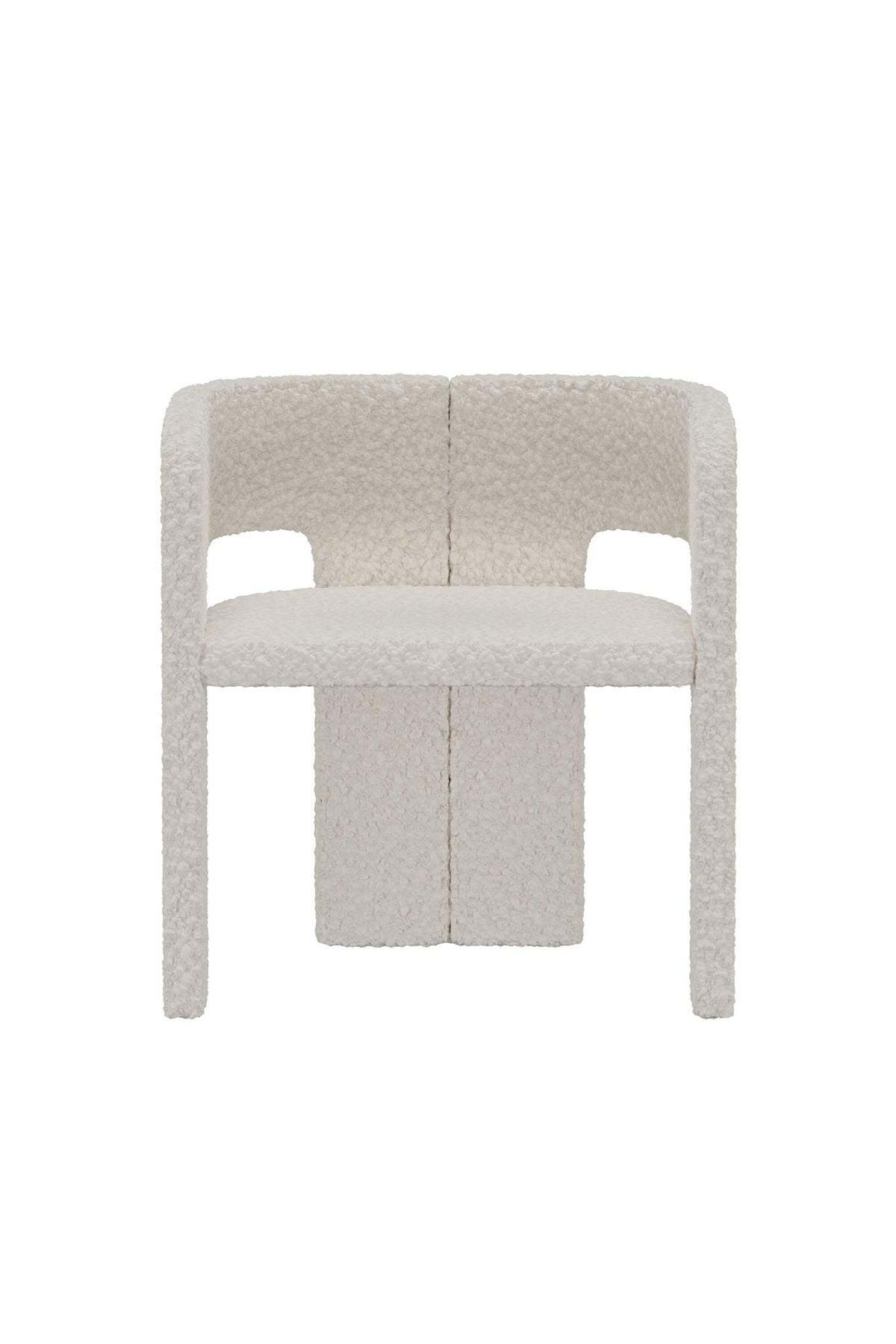 Kristin matstol vit bouclé, 2-pack