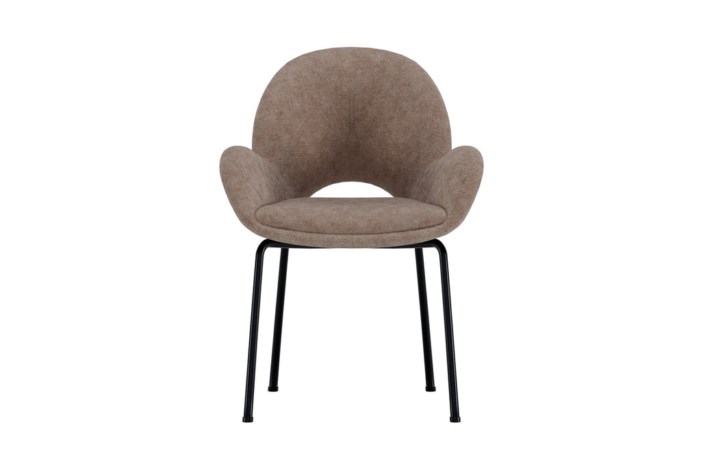 Florensa matstol 2-pack svart och brun sammet