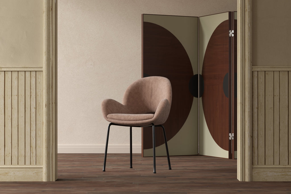 Florensa matstol 2-pack svart och brun sammet