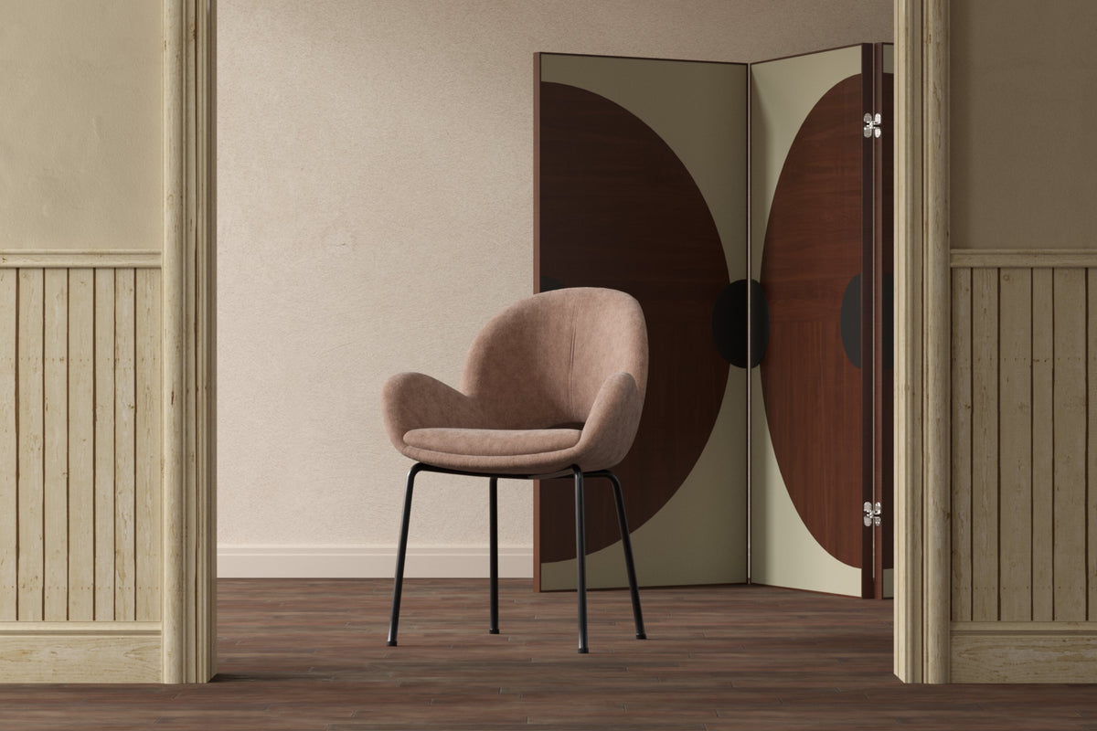Florensa matstol 2-pack svart och brun sammet