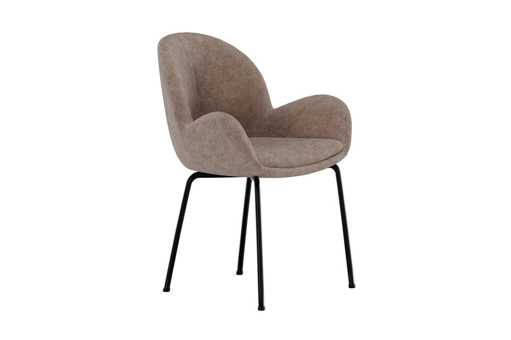 Florensa matstol 2-pack svart och brun sammet