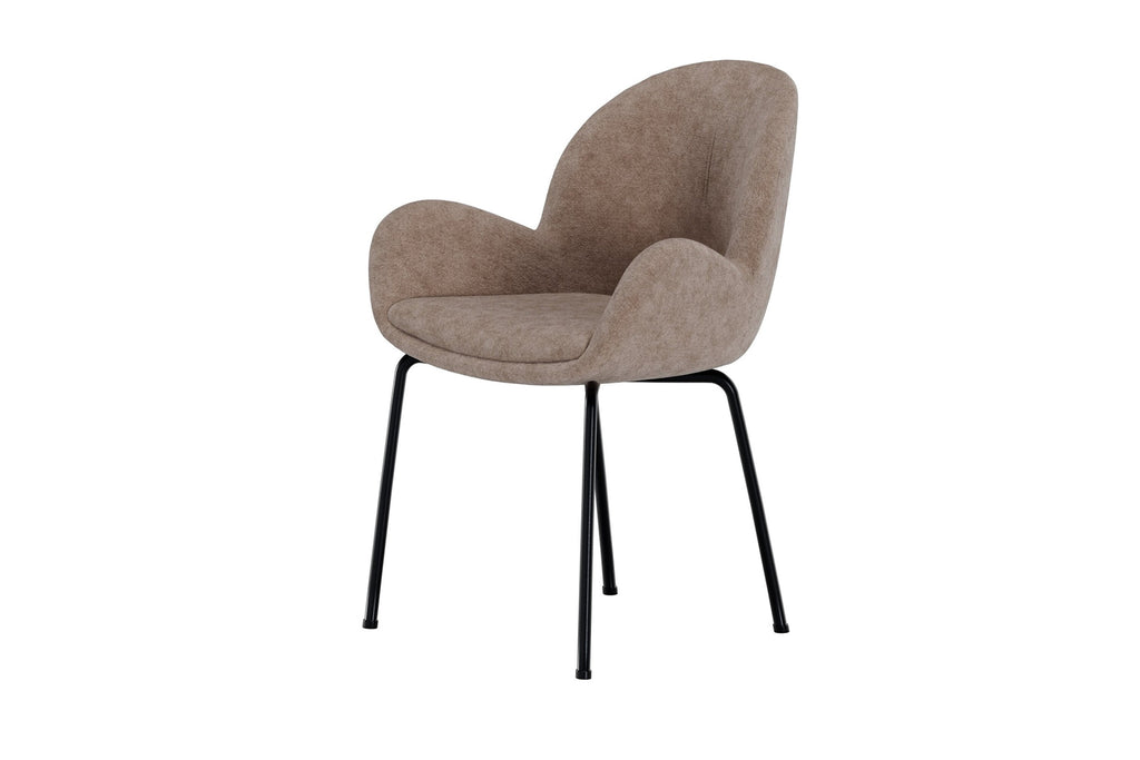Florensa matstol 2-pack svart och brun sammet