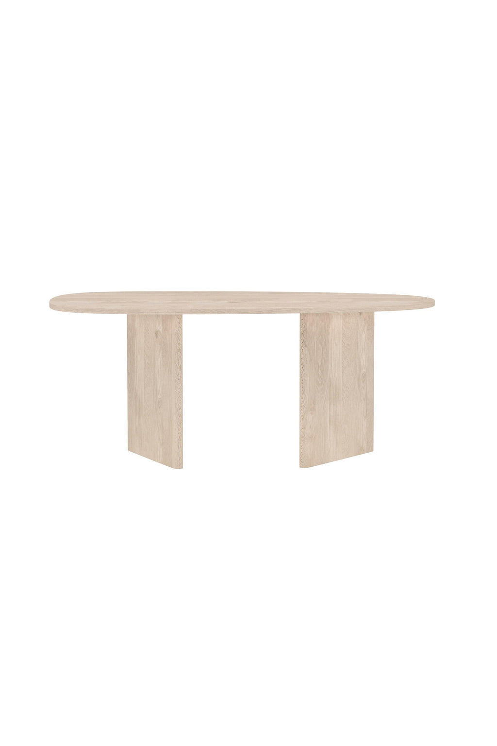 Grönvik ovalt matbord naturfärgat MDF med 3D-papperslaminat