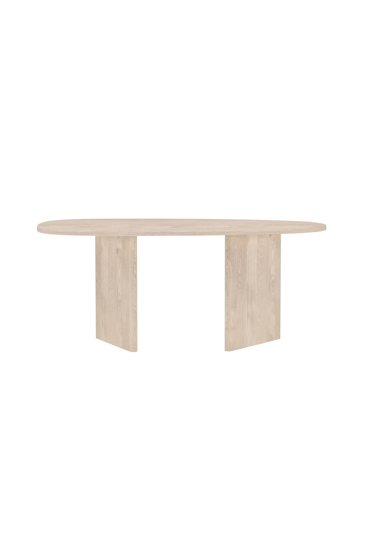 Grönvik ovalt matbord naturfärgat MDF med 3D-papperslaminat