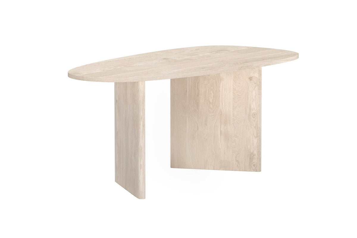 Grönvik ovalt matbord naturfärgat MDF med 3D-papperslaminat